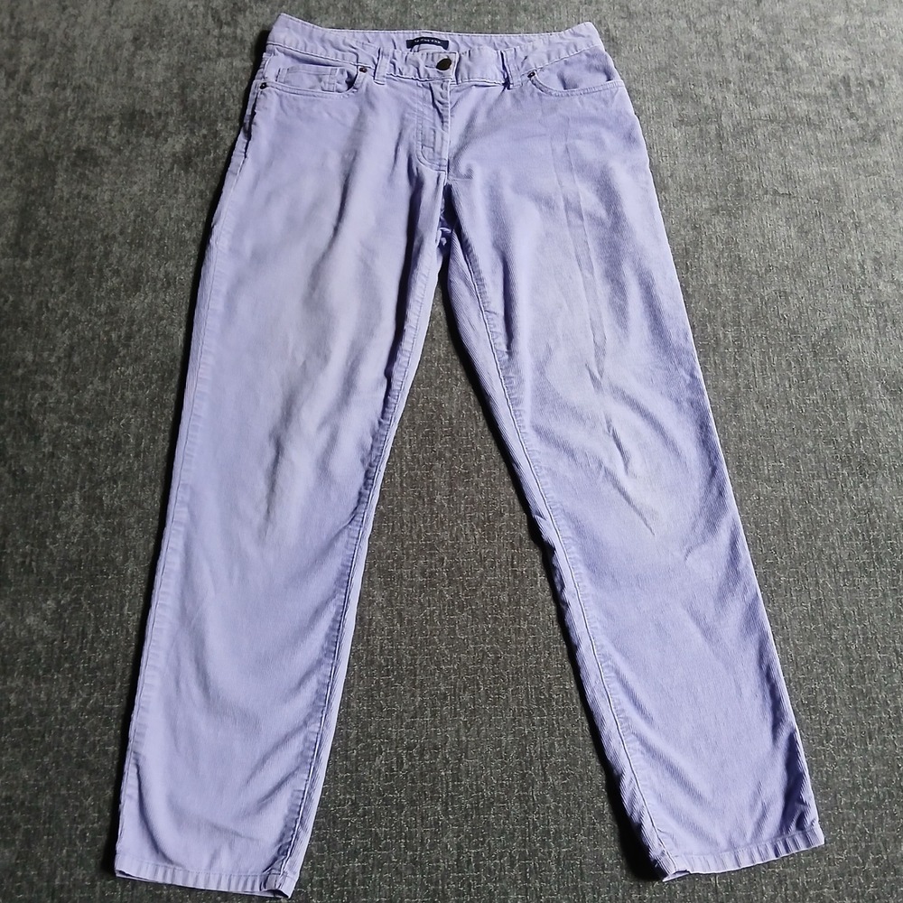 Lands End Fit 1 Corduroy Pants Womens Sz 4 Lavender Purple Straight Leg Stretch